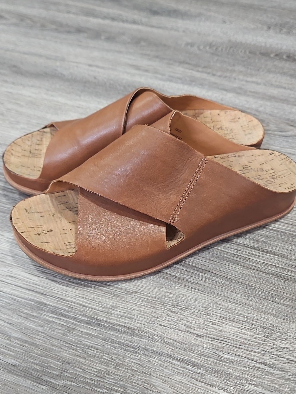 Kork-Ease Tutsi Cross Band Brown Iconic Comfort Fresh Twist Sandal Size 9 - Picture 3 of 6